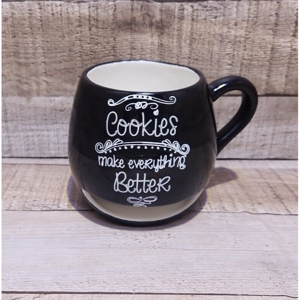 AVON "Cookies Make Everything Better" Ceramic Coffee Mug w/ Cookie Holder